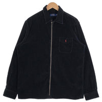 POLO RALPH LAUREN ポロ ラルフローレン Full Zip Over Shirt ジップアップ コーデュロイジャケット ブラック Size L 福生店