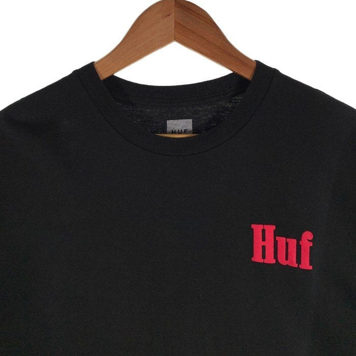 HUF ハフ フロッキープリント Tシャツ ブラック Size L 福生店