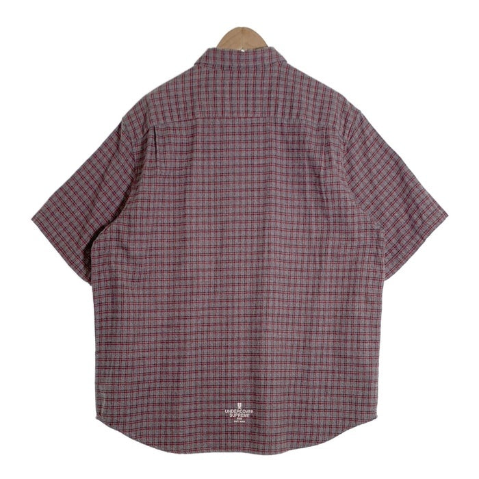 SUPREME シュプリーム 23SS UNDERCOVER アンダーカバー S/S Flannel Shirt ショートスリーブ フランネルシャツ プリント グレー チェック Size L 福生店
