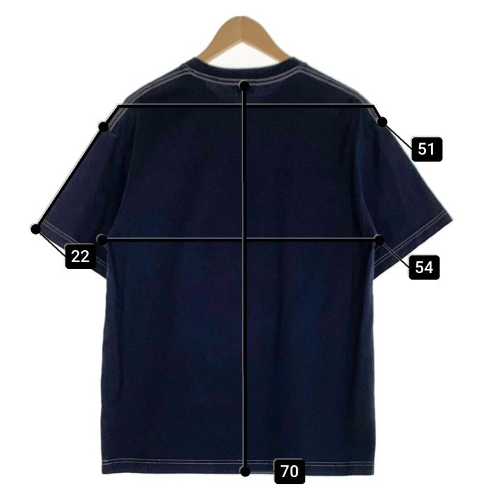 X LARGE エクストララージ ERIC HAZE エリックヘイズ LOGO S/S DYED TEE 製品染め プリントTシャツ ネイビー 149252011002 Size L 福生店