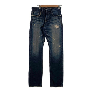 HYSTERIC GLAMOUR ヒステリックグラマー USED/ダメージ加工 スタッズ ストレートデニムパンツ インディゴ 02191AP20 Size 29 福生店