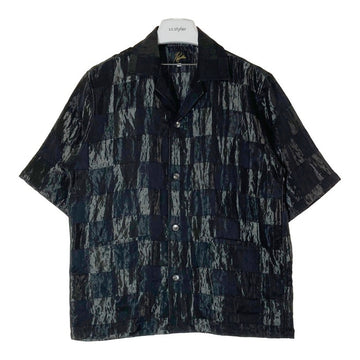 Needles ニードルズ Cabana Shirt カバナシャツ 開襟 半袖 チェッカーフラッグ ブラック OT096 Size M 瑞穂店