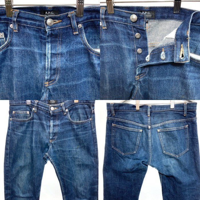 A.P.C. アーベーセー NEW STANDARD JEAN CLASSIQUE ボタンフライ テーパードデニムパンツ インディゴ Size 32 瑞穂店