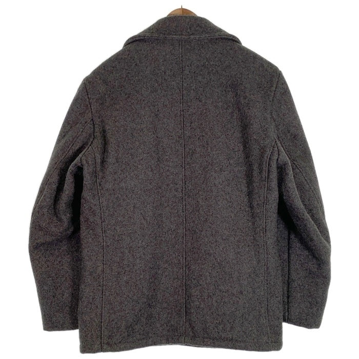 Schott ショット シングル ウール ピーコート 裏キルティング グレー Size 40 福生店