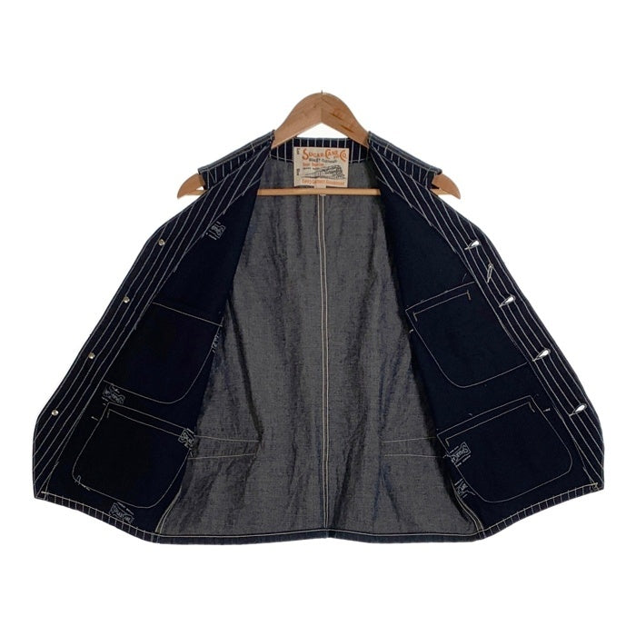 SUGAR CANE シュガーケーン ウォバッシュストライプ ワークベスト ネイビー  Size 40 福生店