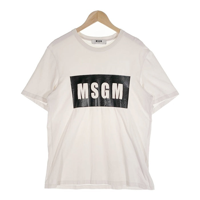 MSGM エムエスジーエム フロントボックスロゴプリント Tシャツ ホワイト 2440MM67 Size S 福生店