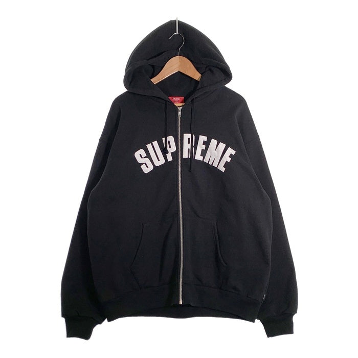 SUPREME シュプリーム 24AW Arc Thermal Zip Up Hooded Sweatshirt アーチロゴ サーマルジップアップ スウェットパーカー ブラック Size XXL 福生店