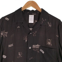 Name. ネーム 17AW STUDIOUS別注 長袖 オープンカラーシャツ ブラック Size 1 福生店
