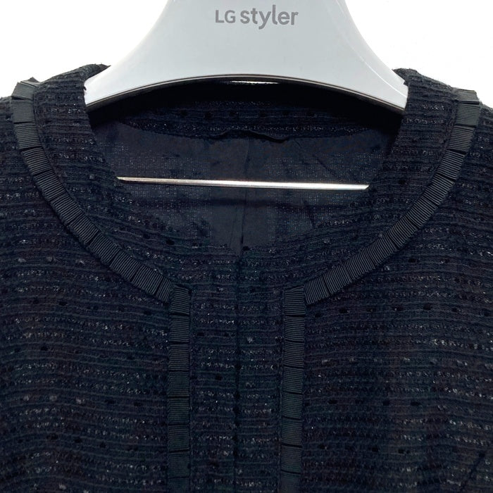 ANAYI アナイ ノーカラー ジャケット ブラック size36 瑞穂店