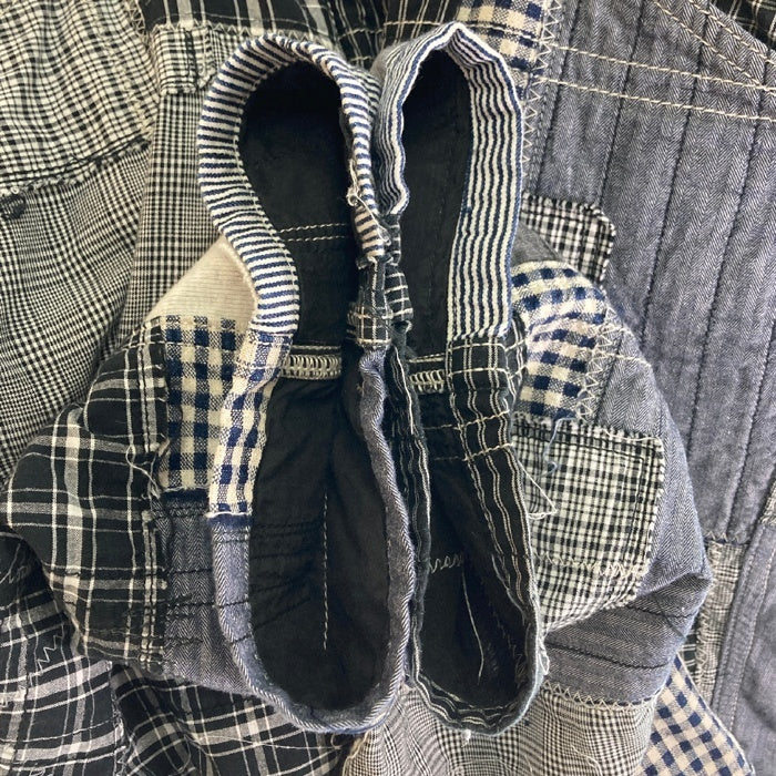 JUNYA WATANABE COMME des GARCONS MAN ジュンヤワタナベ コムデギャルソンマン WO-P044 綿多素材MIX パッチワークパンツ 7分丈 グレー sizeXS 瑞穂店