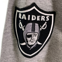 90's majestic マジェスティック RAIDERS レイダース NFL プルオーバー フーディー パーカー グレー カナダ製 Size XL 福生店
