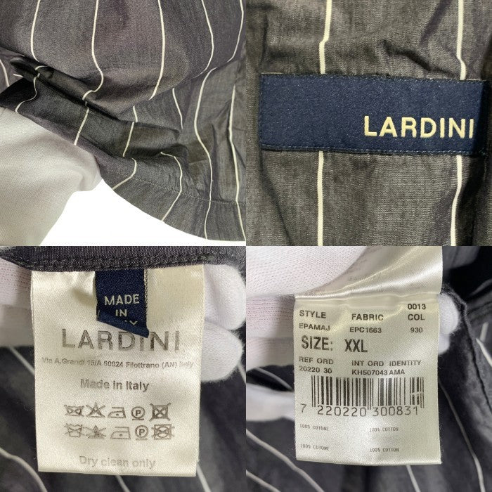 LARDINI ラルディーニ コットン ストライプ 2B テーラードジャケット 春夏 薄手 Size XXL 福生店