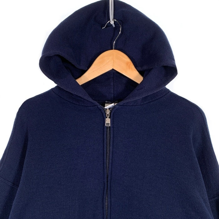 90~00's RUSSELL ATHLETIC ラッセルアスレチック ジップアップ スウェットパーカー ネイビー USA製 Size XL 福生店