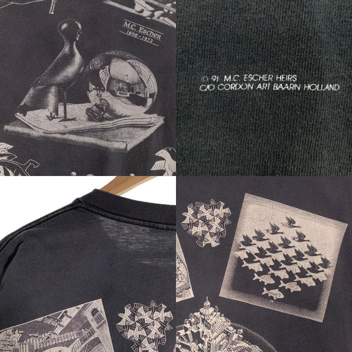 90's M.C.Escher エッシャー ダブルサイド マルチプリント T 90's M.C.Escher エッシャー ダブルサイド マルチプリント T