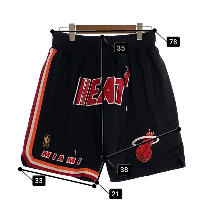 Just Don ジャストドン 20AW mitchell&ness ミッチェルアンドネス Swingman Shorts スウィングマンショーツ マイアミヒート メッシュ ショートパンツ バスパン ブラック Size M 福生店