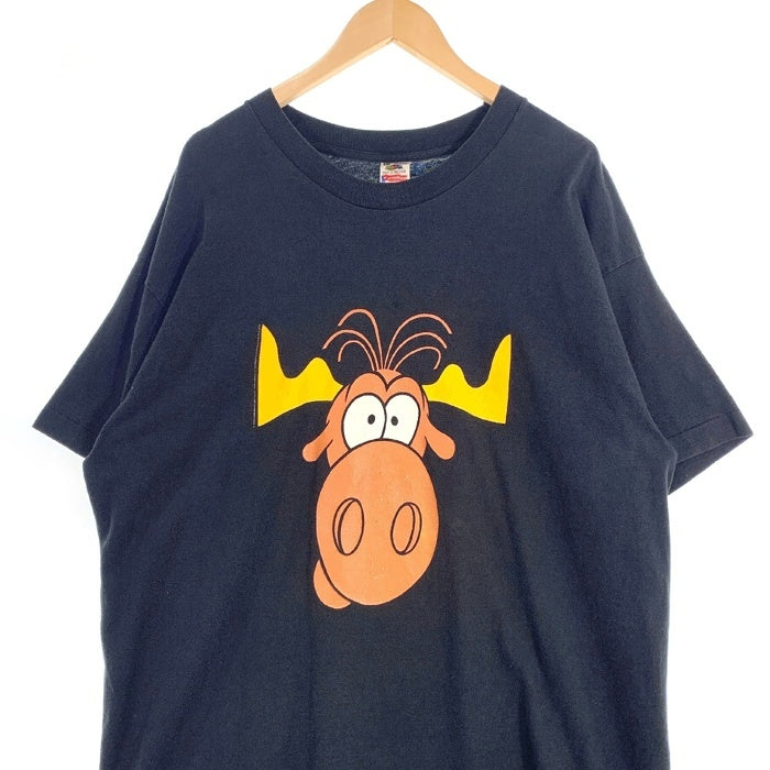 90's TACO BELL タコベル GREETINGS TACO LOVERS プリントTシャツ ブラック FRUIT USA製 Size XXL 福生店