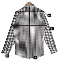 BANANA REPUBLIC バナナリパブリック CAMDEN FIT コットンチェックシャツ 長袖 ホワイト ブラック Size M 福生店