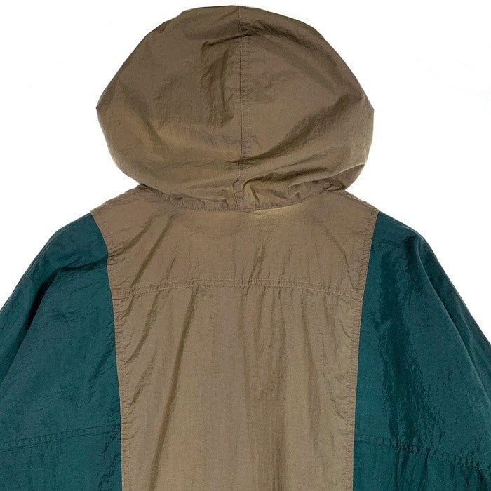 00’s NIKE ナイキ ナイロン アノラック プルオーバージャケット グリーン カーキ AIRスウッシュ刺繡 Size L 福生店