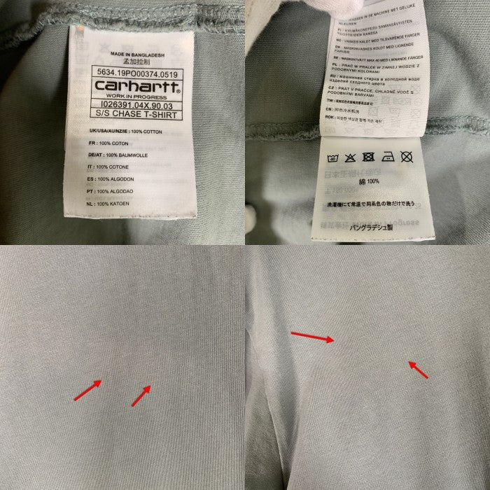 CARHARTT WIP カーハートワークインプログレス S/S CHASE T-SHIRT チェイスTシャツ 刺繡 ライトブルー Size M 福生店