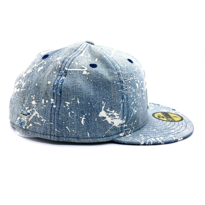 NEW ERA ニューエラ NEW YORK YANKEES デニムペイントダメージ加工 ベースボールキャップ ライトインディゴ size8(63.5cm) 瑞穂店
