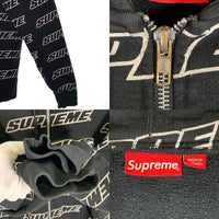 SUPREME シュプリーム 18SS Repeat Zip Up Hooded Sweatshirt ジップアップ フーディー パーカー ブラック カナダ製 Size S 福生店