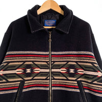 PENDLETON ペンドルトン ウール ジップアップ リブジャケット ブラック USA製 Size XL 福生店