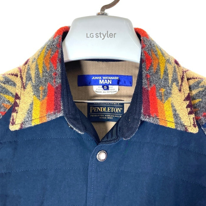 JUNYA WATANABE MAN ジュンヤワタナベ マン WJ-B002 AD2022 PENDLETON ペンドルトン ネイティブ柄 シャツジャケット ネイビー sizeS 瑞穂店