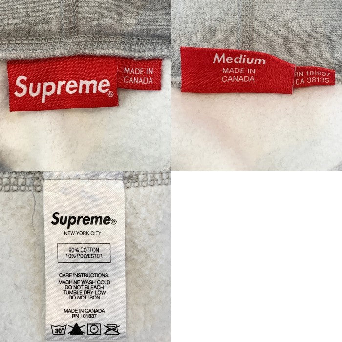 SUPREME シュプリーム 19AW Bandana Box Logo Hooded Sweatshirt バンダナボックスロゴ スウェットパーカー グレー Size M 福生店