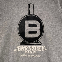 80's BARNZLEY PARIS プリント クルーネックスウェットトレーナー グレー アイルランド製 SCREEN STARS Size M 福生店