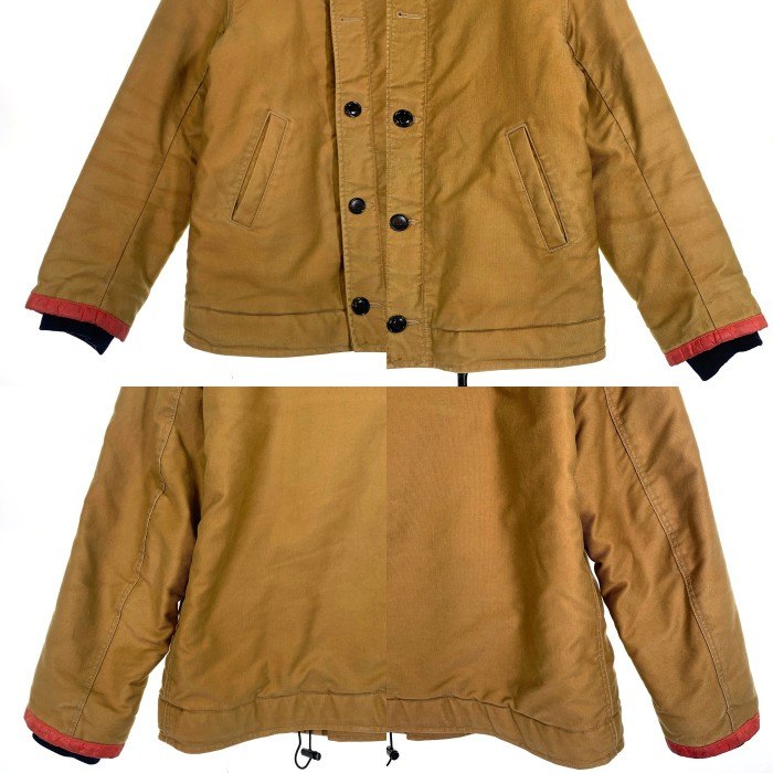 BLUE BLUE ブルー ブルー 裏ボア N-1 デッキジャケット ベージュ Size 3 福生店