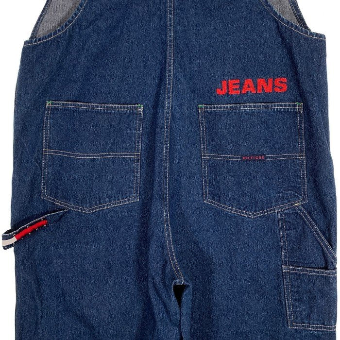 TOMMY JEANS トミージーンズ デニム オーバーオール インディゴ チェーン刺繡 Size L 福生店