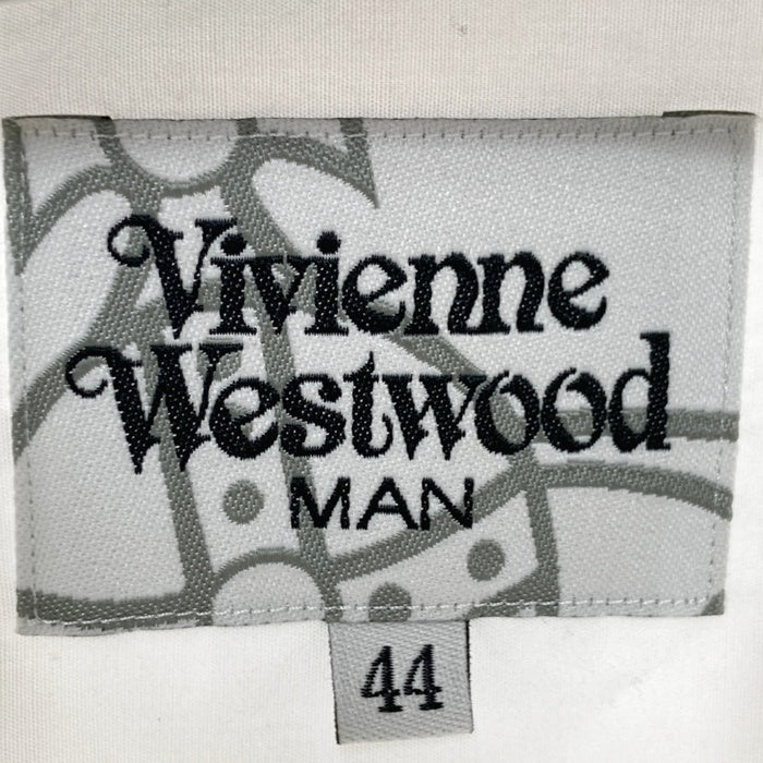 Viviennne Westwood MAN ヴィヴィアンウエストウッドマン オーブ刺繡 ボタンダウンシャツ コットン ホワイト Size 44 瑞穂店