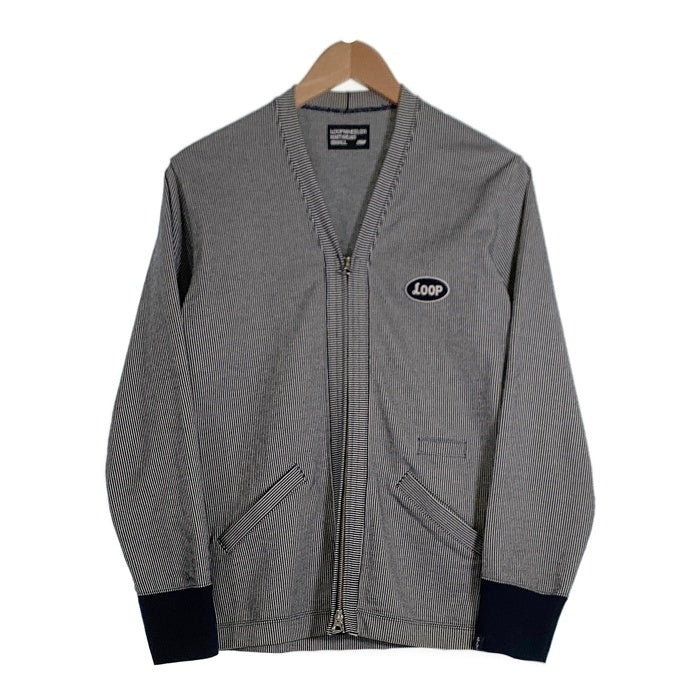 LOOPWHEELER ループウィラー 受注会限定 ヒッコリー 吊り天笠 ジップ カーディガン 南方スペシャル ヒッコリー ストライプ Size S 福生店
