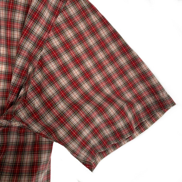 Ralph Lauren ラルフローレン BLAKE ボタンダウンチェックシャツ 半袖 コットン レッド 香港製 Size XL 福生店