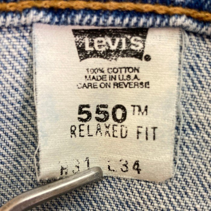 Levi's リーバイス 550 RELAXED FIT リラックスフィット デニムパンツ USA製 インディゴ sizeW31 瑞穂店