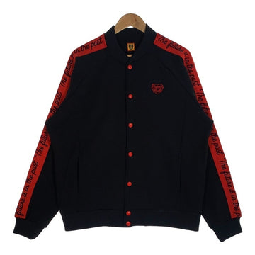 HUMAN MADE ヒューマンメイド TRACK JACKET サイドライン トラックジャケット ブラック レッド スナップボタン Size XL 福生店