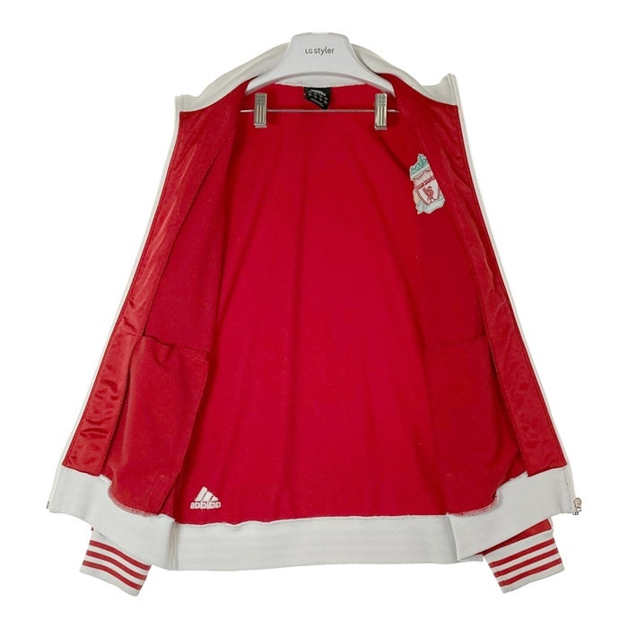 adidas アディダス ジャージ トラックジャケット  LIVERPOOL リヴァプール 3ライン 刺繍 レッド sizeO 瑞穂店