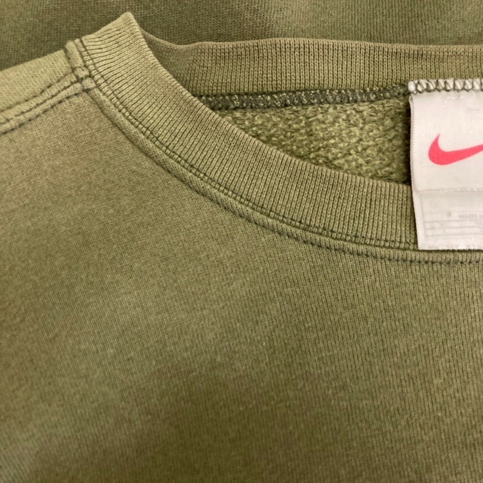 NIKE ナイキ 白タグ USA製 ワッペンロゴ スウェットトレーナー カーキ sizeL 瑞穂店