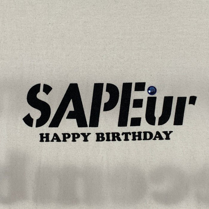 SAPEur サプール HAPPY BIRTHDAY TEE プリントTシャツ ホワイト Size L 福生店