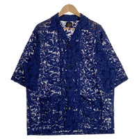 Needles ニードルズ 23SS CABANA SHIRT FLOWER 花柄レース 半袖シャツ ブルー MR252 Size XL 福生店