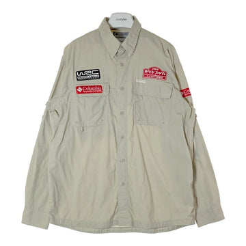 Columbia コロンビア GRT 2004 WRC RALLY JAPAN 支給品 フィッシングシャツ ベージュ sizeL 瑞穂店