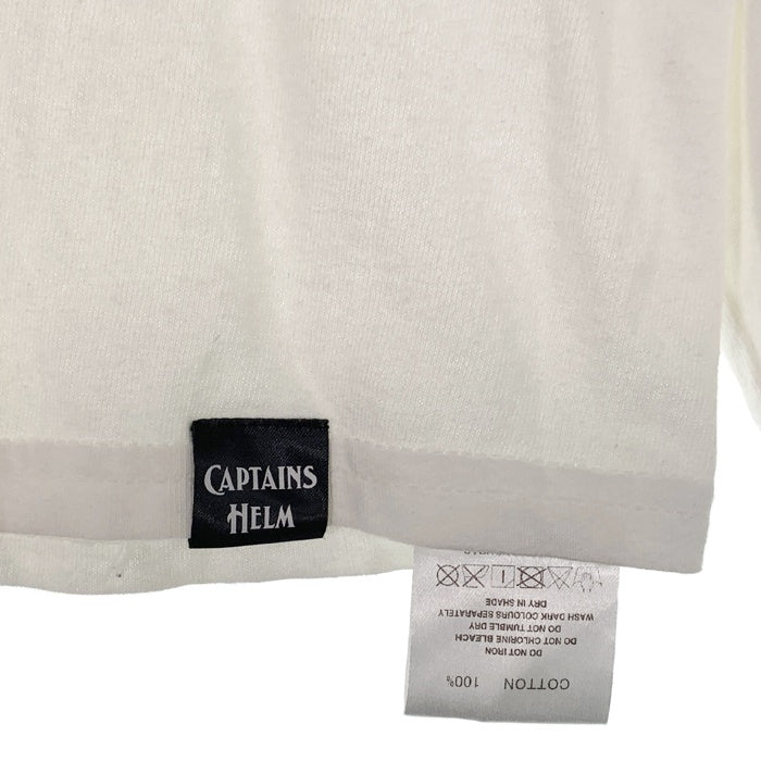 CAPTAINS HELM キャプテンズヘルム 21SS Villagedoor ビレッジドア STRONGER TOGETHER L/S TEE  プリント ロングスリーブTシャツ ホワイト Size L 福生店