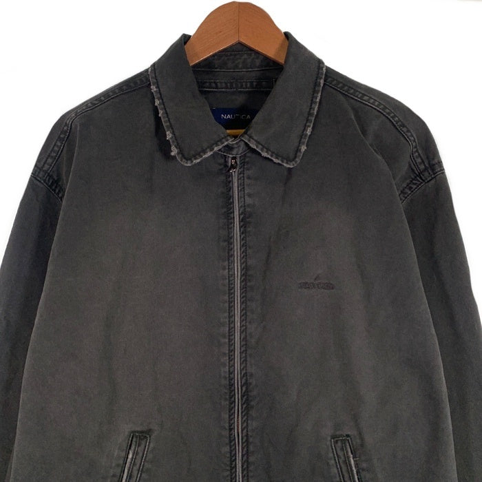 NAUTICA ノーティカ 24SS クラッシュドチノ ジップアップブルゾン ブラック 241-1538 Size L 福生店