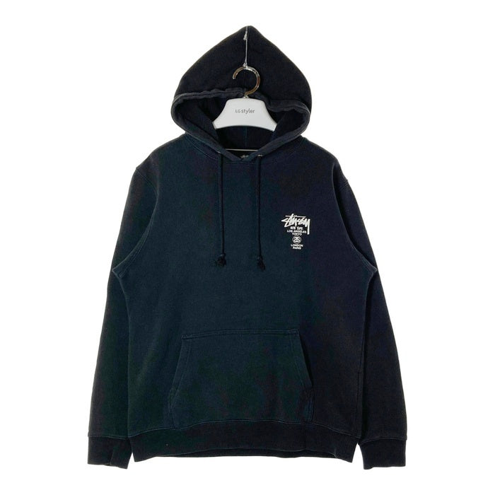 STUSSY ステューシー USA製 ワールドツアー プルオーバーパーカー ブラック sizeM 瑞穂店