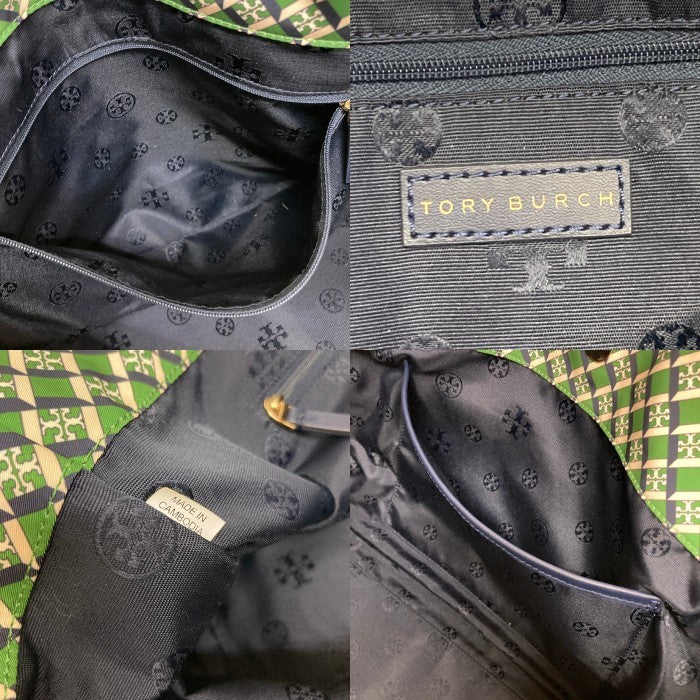TORY BURCH トリーバーチ エラ 総柄 トートバッグ グリーン 瑞穂店