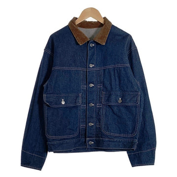 CHAPS RALPH LAUREN チャｯプス ラルフローレン デニムジャケット インディゴ 襟コーデュロイ バックルバック Size M 福生店
