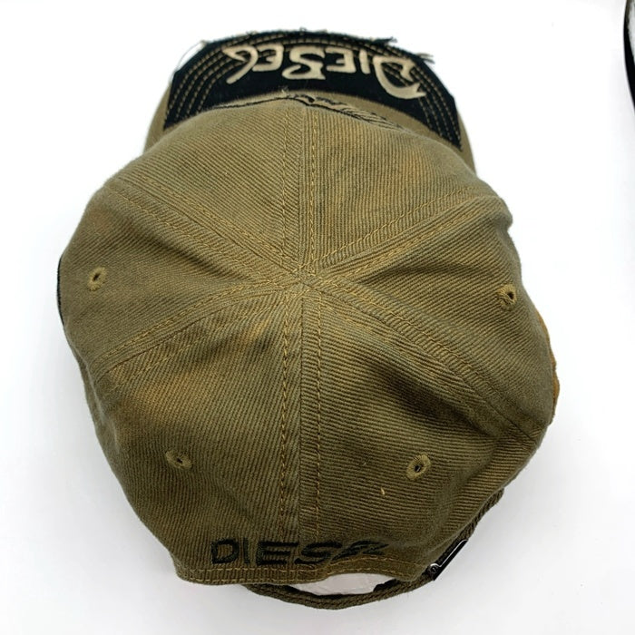 DIESEL ディーゼル C-PATCHY シーパッチー ベースボールキャップ ダメージ加工 オリーブ A24140 Size 2 福生店