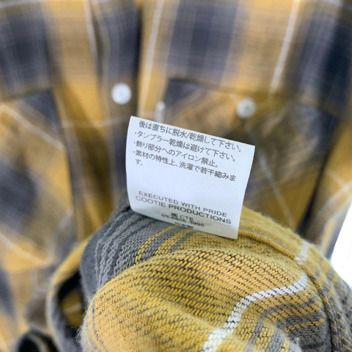 COOTIE クーティ オンブレチェック フランネルシャツ マスタード Size M 福生店