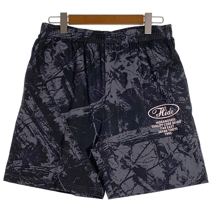 Hide and Seek ハイドアンドシーク Camo Short カモショーツ リアルツリー コットン ショートパンツ ブラック HP-050726 Size L 福生店