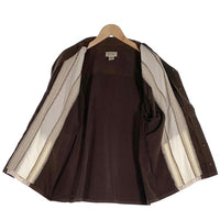 00's HUNT CLUB ハントクラブ オープンカラーストライプシャツ 半袖 ポリエステル ブラウン Size L 福生店